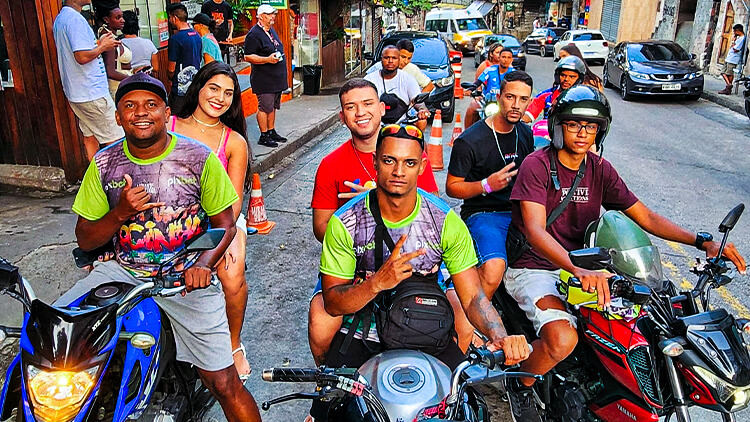 Mototaxi tour through Rio de Janeiro streets